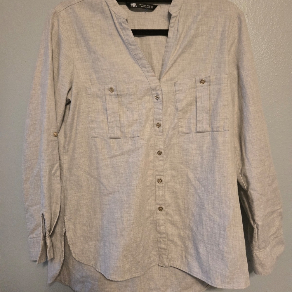 Zara Charcoal Gray Shirt